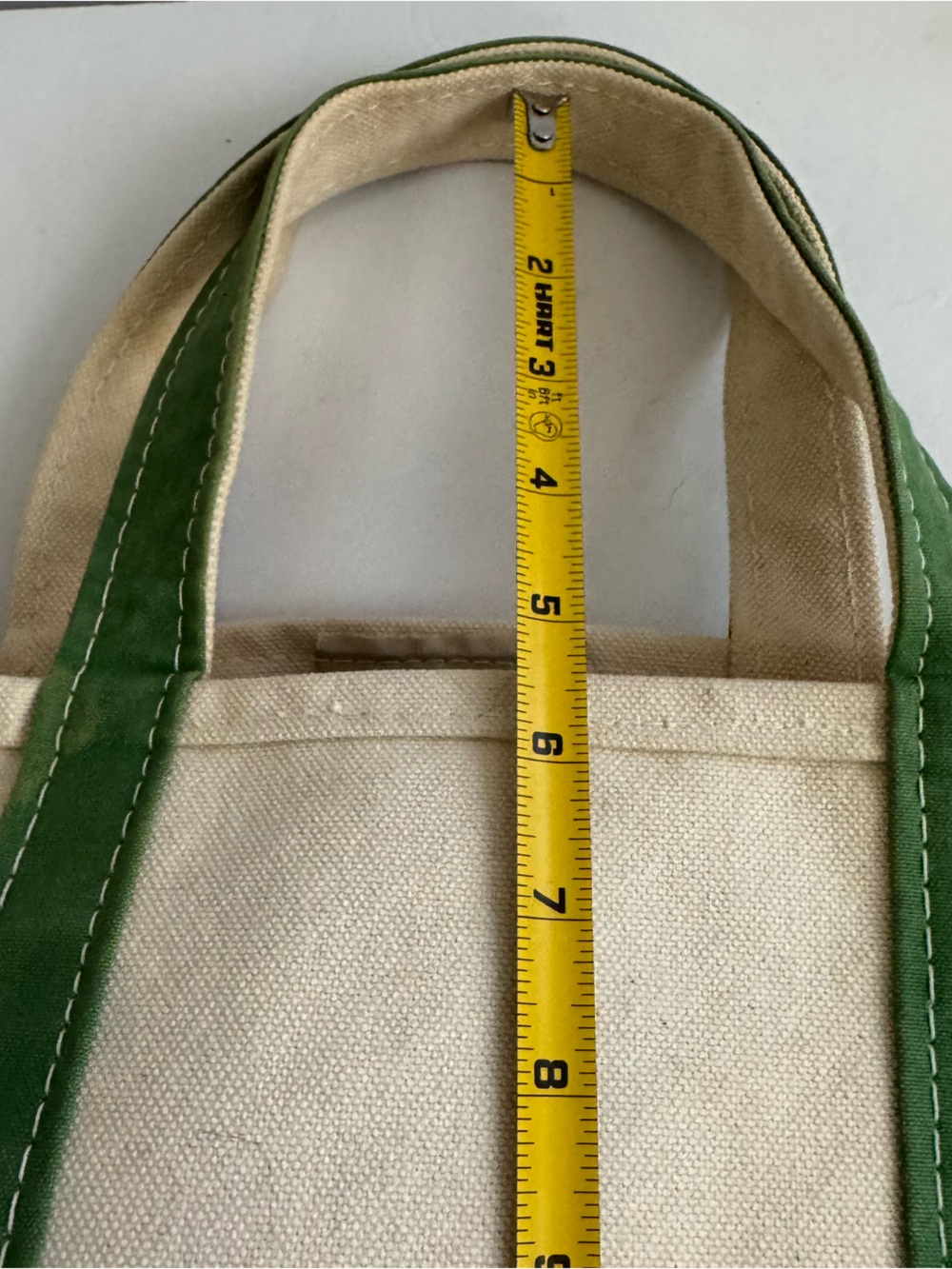 Vintage L.L. Bean Boat And Tote Small Green Canvas Open Top USA Preppy Coastal - Picture 13 of 15